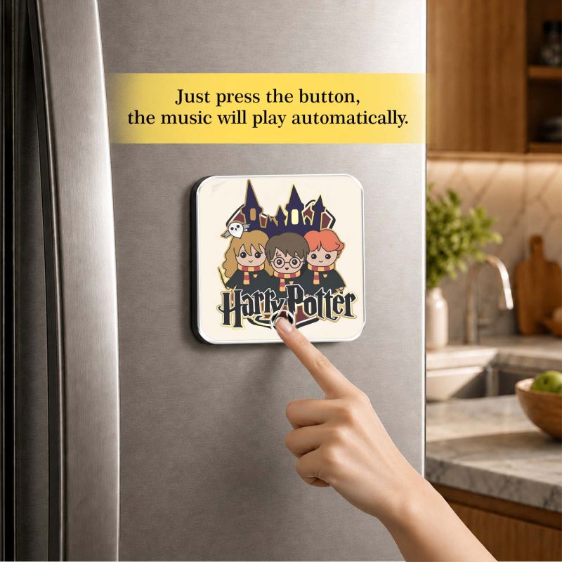 Musical Fridge Magnet Harry Potter Theme Gift for Fans, Kids, Teens Rechargeable Speaker Harry Potter Theme Return Gift for Birthday